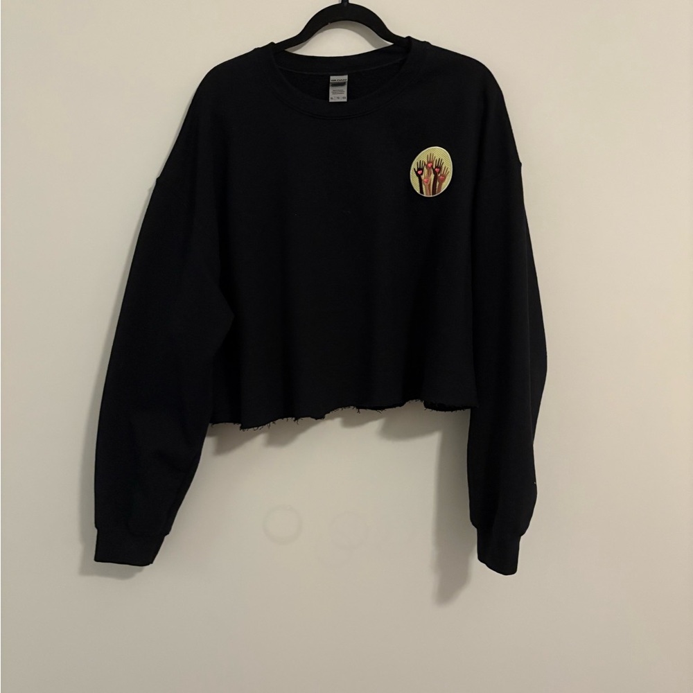 Black Cropped Sweatshirt